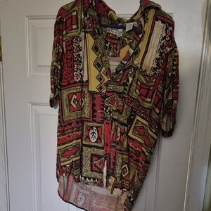 Pact Geometric Yellow and Red Shirt